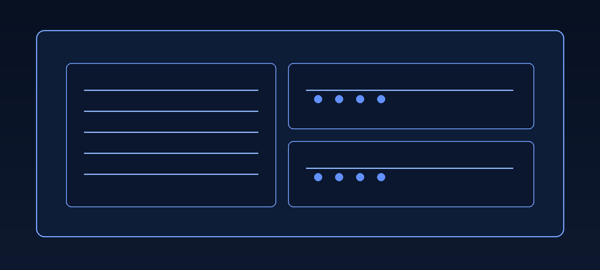 Tampilan antarmuka hologram dengan panel analitik modern